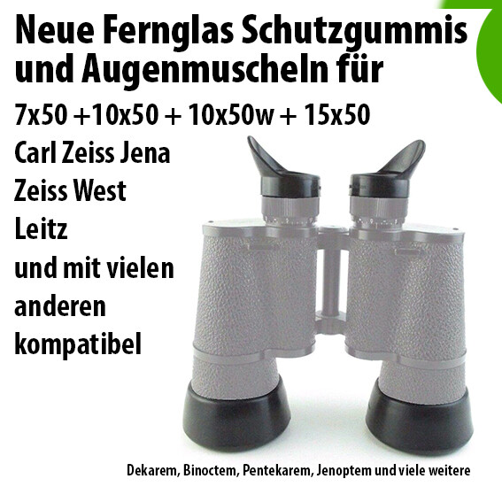 Schutzgummis und Augenmuscheln